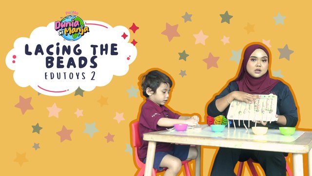 DIY Edutoys Anak (Bawah 6 Tahun):Aktiviti Counting Beads, Belajar Kira Sambil Bermain