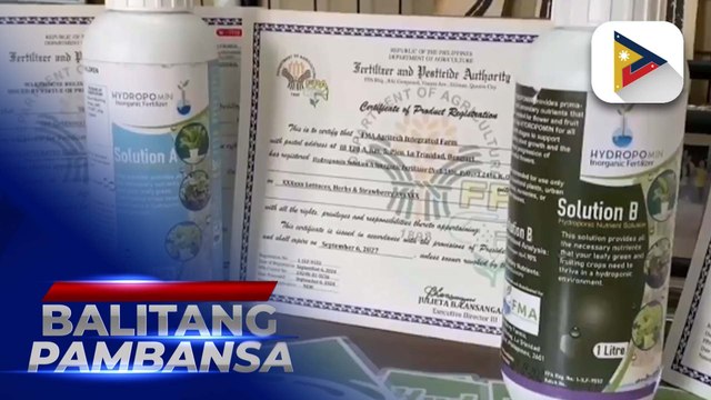 Magsasaka mula La Trinidad, Benguet, nag-imbento ng sarili niyang hydroponic solution