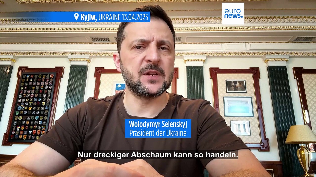 Nach russischem Angriff auf Sumy: Selenskyj bezeichnet Russland als 'dreckigen Abschaum'