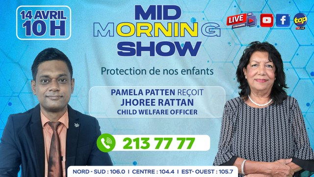 MID MORNING SHOW [ Bb Zone ] Pamela Patten reçoit Jhoree Rattan, child welfare officer_0