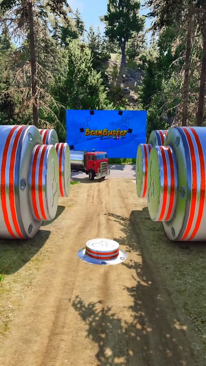 Buses & Trucks vs Crushers Trap - BeamNG.Drive