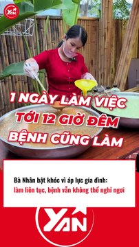 Bà Nhân khóc vì hoàn cảnh gia đình
