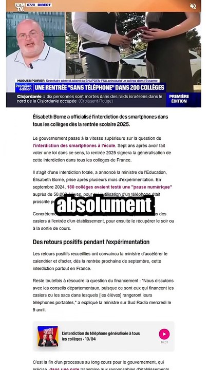 Les Smartphones sont maintenant INTERDITS à l’école