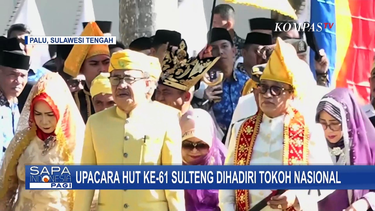 Momen Upacara HUT ke-61 Sulawesi Tengah Dihadiri Tokoh Nasional