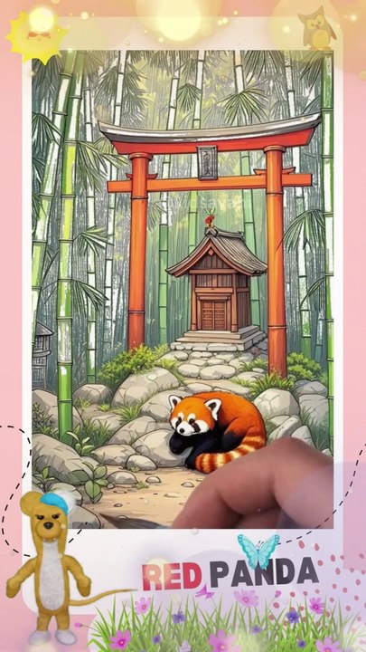 Step by Step Sketch + Coloring a Cute and Adorable Red Panda! II Easy Way to Draw & Color a Cute Adorable Red Panda - Cute Art Tutorial!