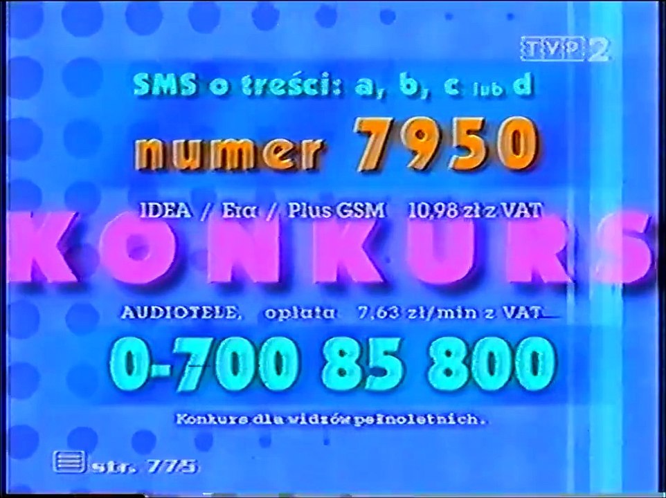 Program Drugi - Audiotele i blok reklamowy - 29.06.2003