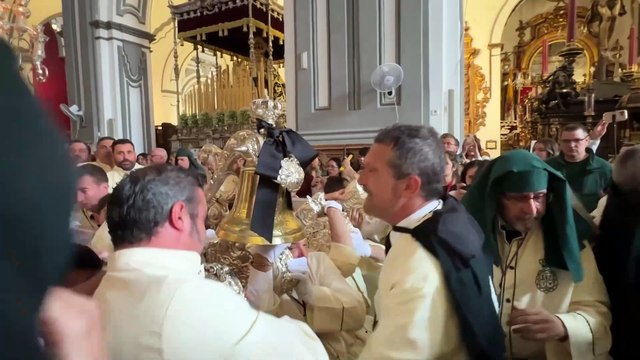 Antonio Banderas, muy emocionado, cumple un año más con la Semana Santa malagueña