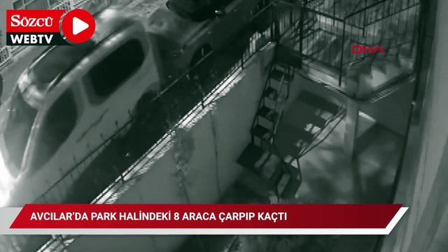 Avcılar’da park halindeki 8 araca çarpıp kaçtı