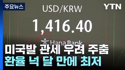 미국발 관세 우려 주춤...환율 넉 달 만에 최저 / YTN