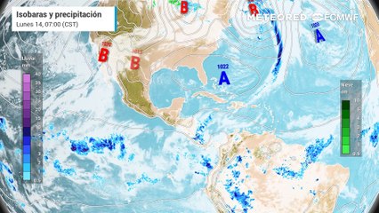 El dominio de un anticiclón en gran parte de México, favorece vientos de moderada a fuerte intensidad