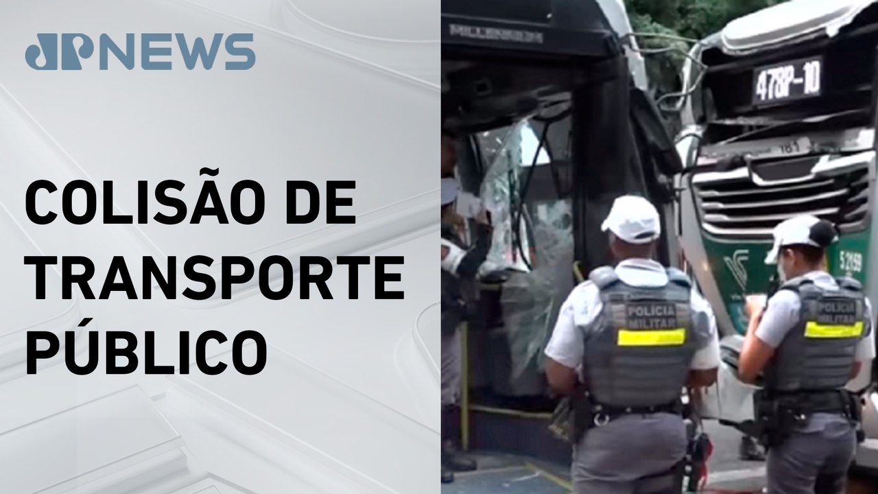 Acidente entre dois ônibus deixa sete pessoas feridas na Avenida Paulista (SP)