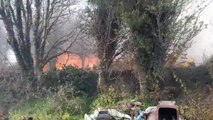 Wildfire burns near the back garden of disabled Thurso woman