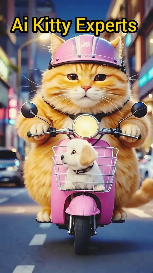 ⁣Kitten love Puppy