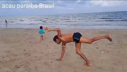 treino na praia