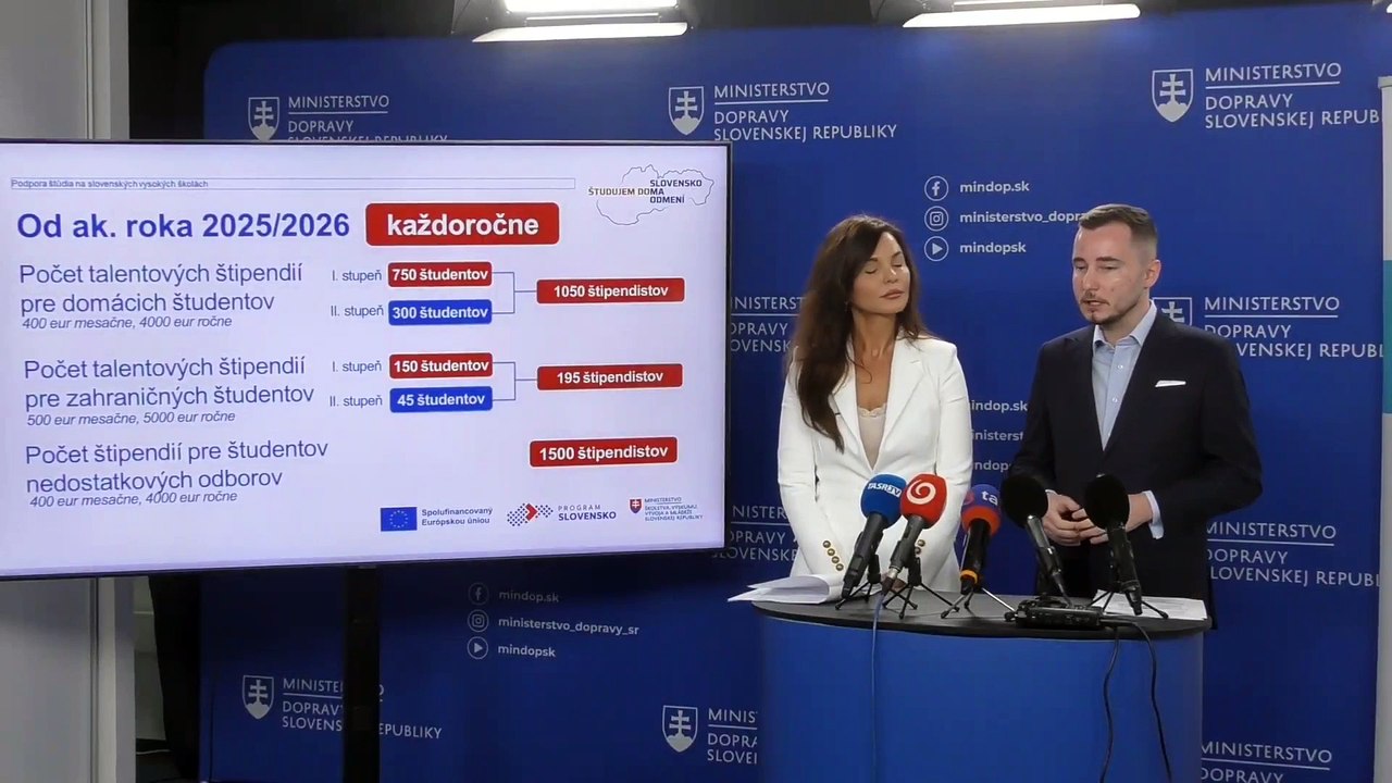 ZÁZNAM: Študenti dopravných odborov budú môcť získať štipendium až 8000 eur ročne
