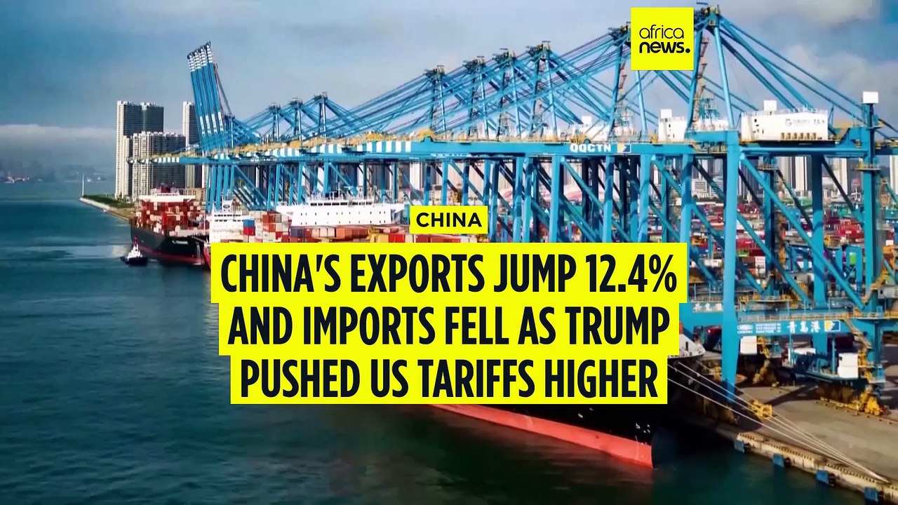 China's exports jump 12.4% and imports fell as Trump pushed US tariffs higher