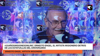 25AñosMisionesOnline  Ernesto Engel, el artista misionero detrás de las estatuillas del aniversario