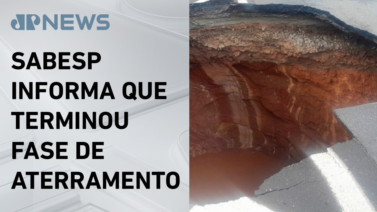 Obras de reparo após cratera na Marginal Tietê ainda não foram concluídas