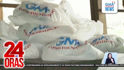 Food packs, lugaw at n95 mask, itinulong ng GMAKF sa mga naapektuhan ng Bulkang Kanlaon | 24 Oras