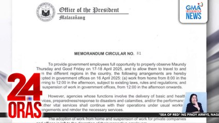 Mga kawani ng gobyerno, WFH at half-day lang ang trabaho sa Miyerkules Santo | 24 Oras