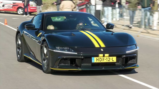 NEW Ferrari 12Cilindri - Acceleration Sounds & Revs !