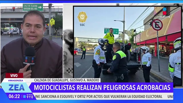 Motociclistas realizan peligrosas acrobacias en la GAM y motos son llevadas al corralón