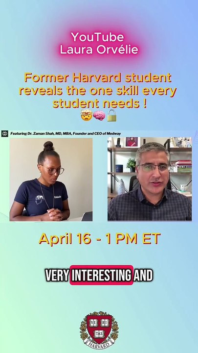 Former Harvard students gave me insightful advice during this interview! 🤯🚀💡 Available on YouTube: Laura Orvélie.