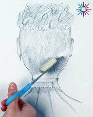 Master the V-fade haircut on paper ✂️