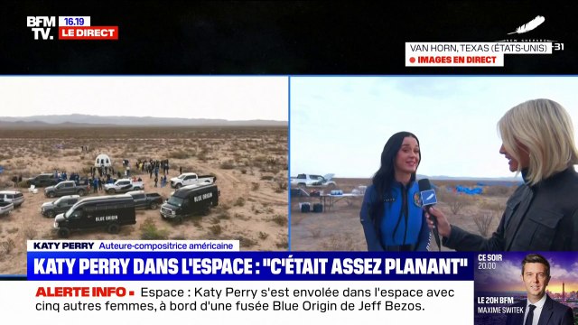 C'était assez planant : après son voyage dans l'espace, la chanteuse Katy Perry raconte comment elle a vécu cette expérience
