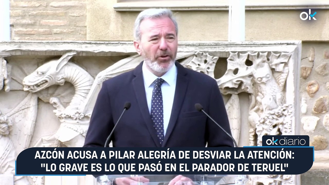Azcón acusa a Pilar Alegría de desviar la atención: "Lo grave es lo que pasó en el Parador de Teruel"