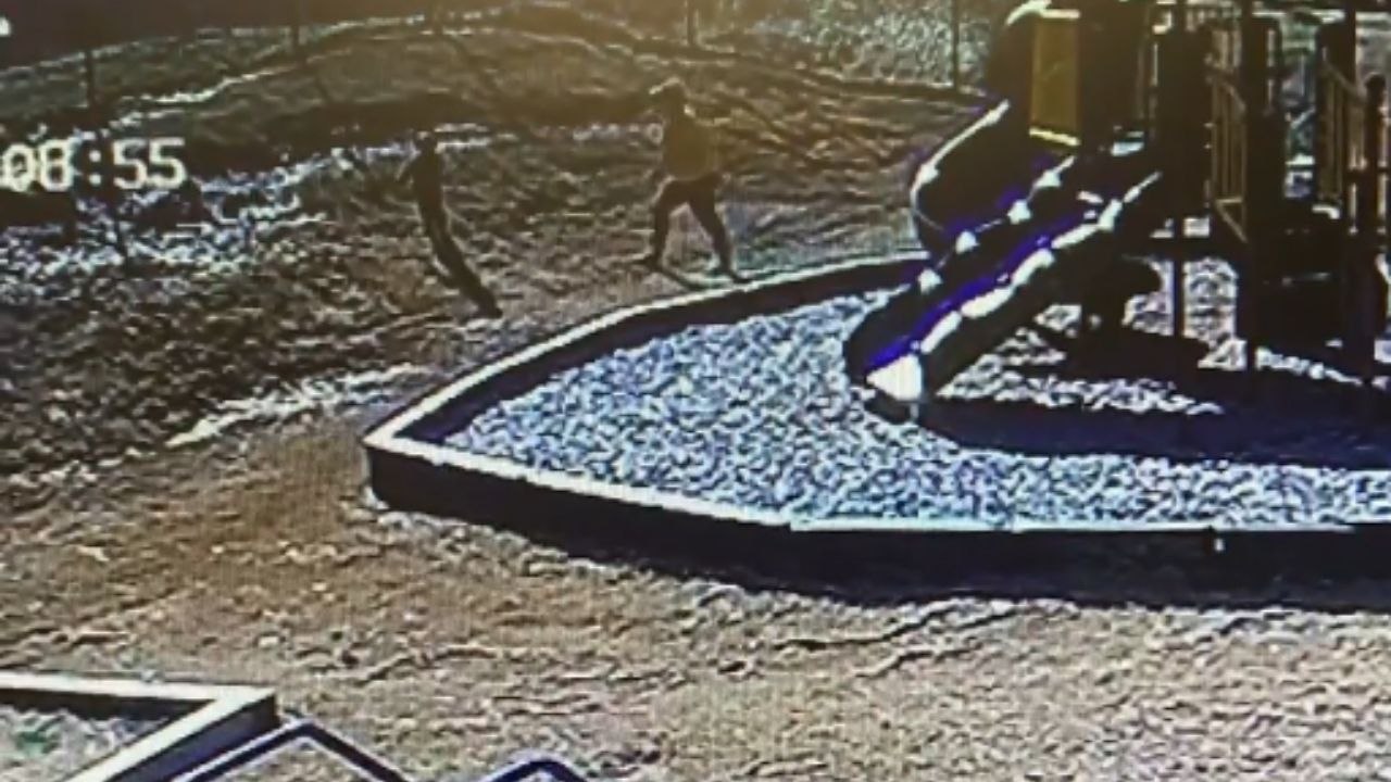 Footage of daycare director tripping and falling in a hilariously embarrassing manner