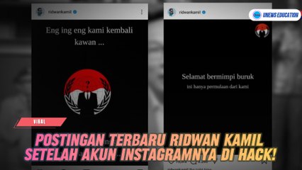 Postingan Terbaru Ridwan Kamil Setelah Akun Instagramnya Di Hack!