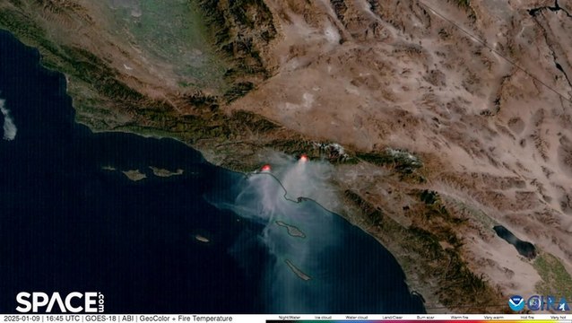 Time-Lapse: Palisades And Eaton Fires In California Seen From Space