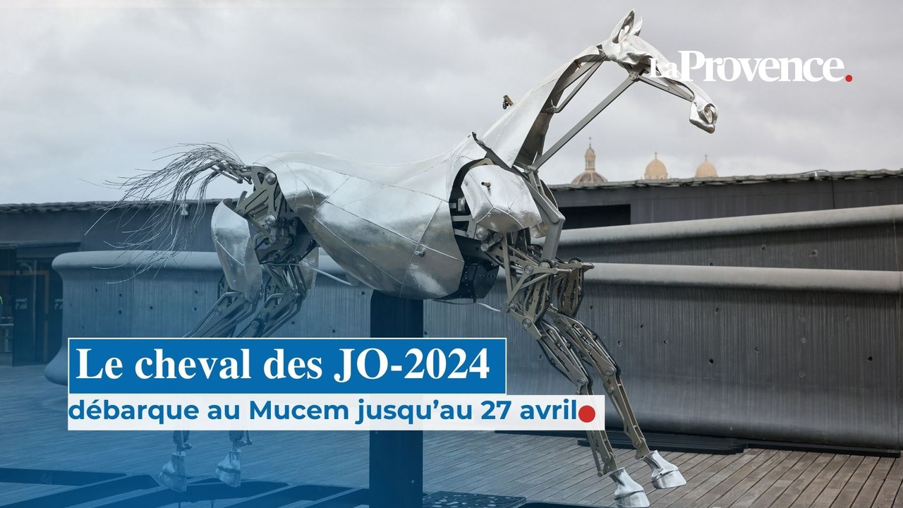 Zeus, le cheval métallique de l'ouverture des JO-2024, fait son show au Mucem jusqu'au 27 avril