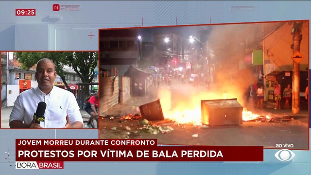 Protesto por morte de jovem vítima de bala perdida tem confronto com PMs em Salvador