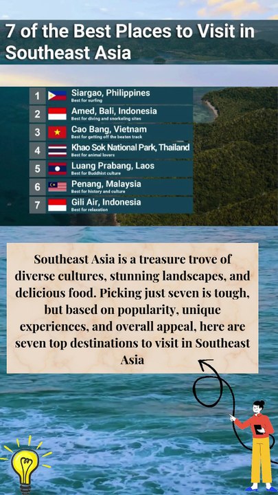 top seven destinations to visit in Southeast Asia #ranking