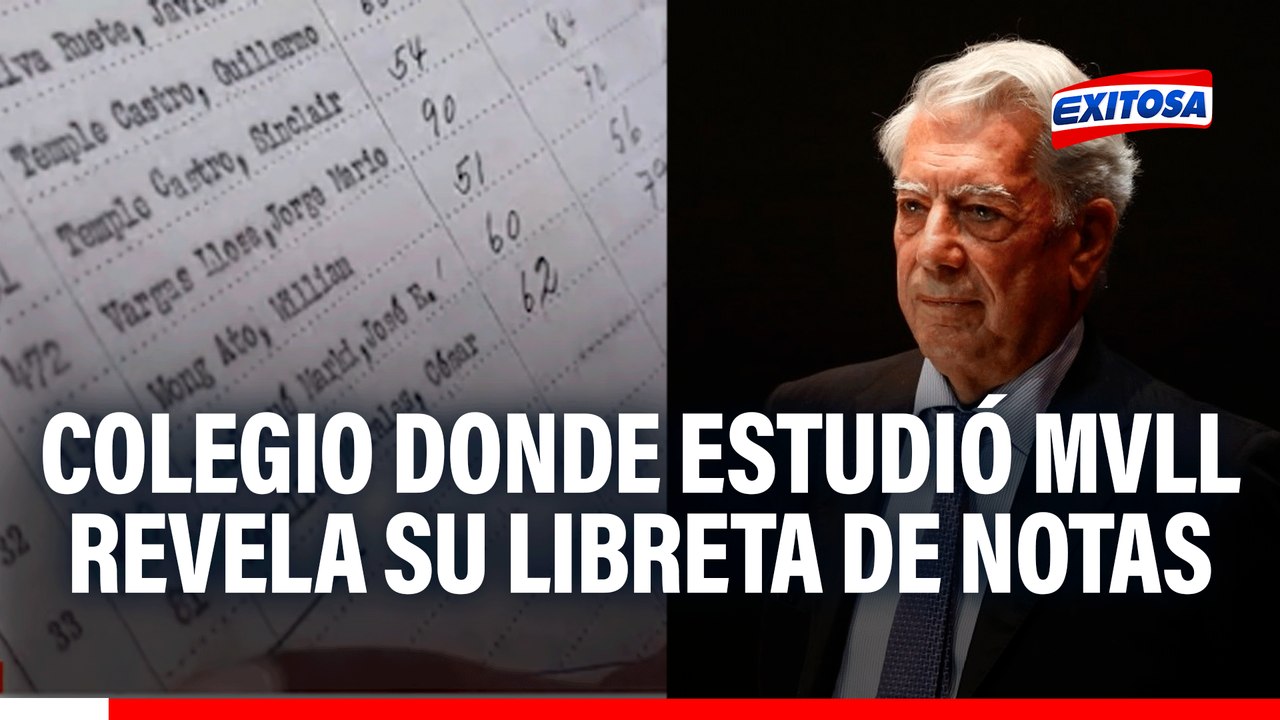 Colegio de Piura donde estudió Mario Vargas Llosa le rinde homenaje póstumo y revela su libreta de notas