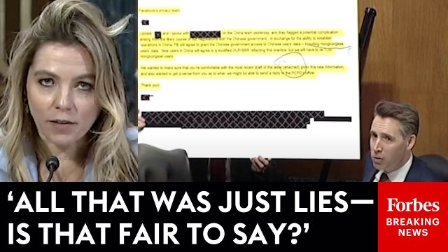 Josh Hawley Brings The Receipts When Questioning Facebook Whistleblower About 'Censorship Tools'