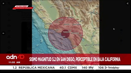 🚨¡Última Hora! Se registró un sismo de magnitud 5.2 cerca de Julián, California