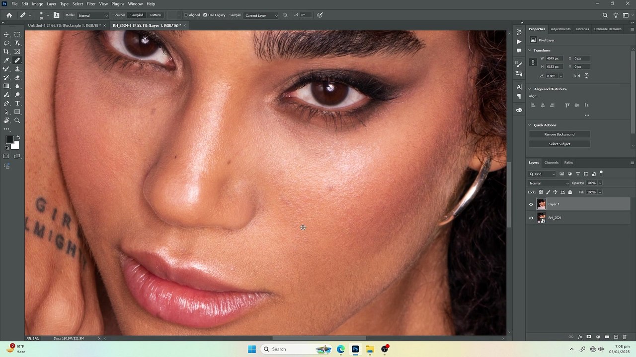 Pro retouching work flow