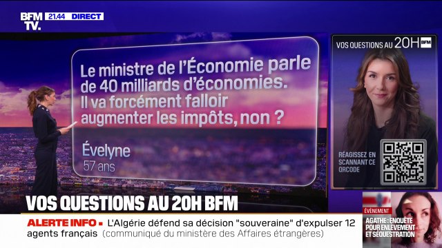 40 milliards d'euros d'économie: il y aura-t-il forcément une augmentation des impôts? Vos questions au 20h BFM