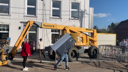 Journée de travaux pour démolir la maison effondrée de Tilly