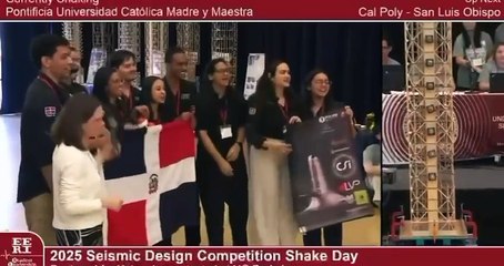 Estudiantes de la PUCMM logran quinto lugar en competencia global de diseño sísmico