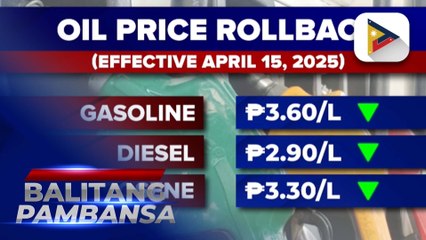 Big-time oil price rollback, epektibo ngayong araw