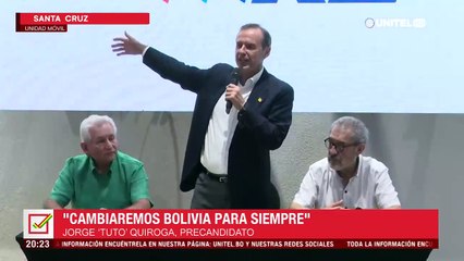 Tuto Quiroga firma alianza con Demócratas y con el FRI