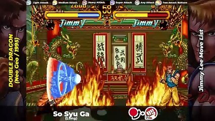 JIMMY LEE MOVE LIST - Double Dragon (Neo Geo/1995)