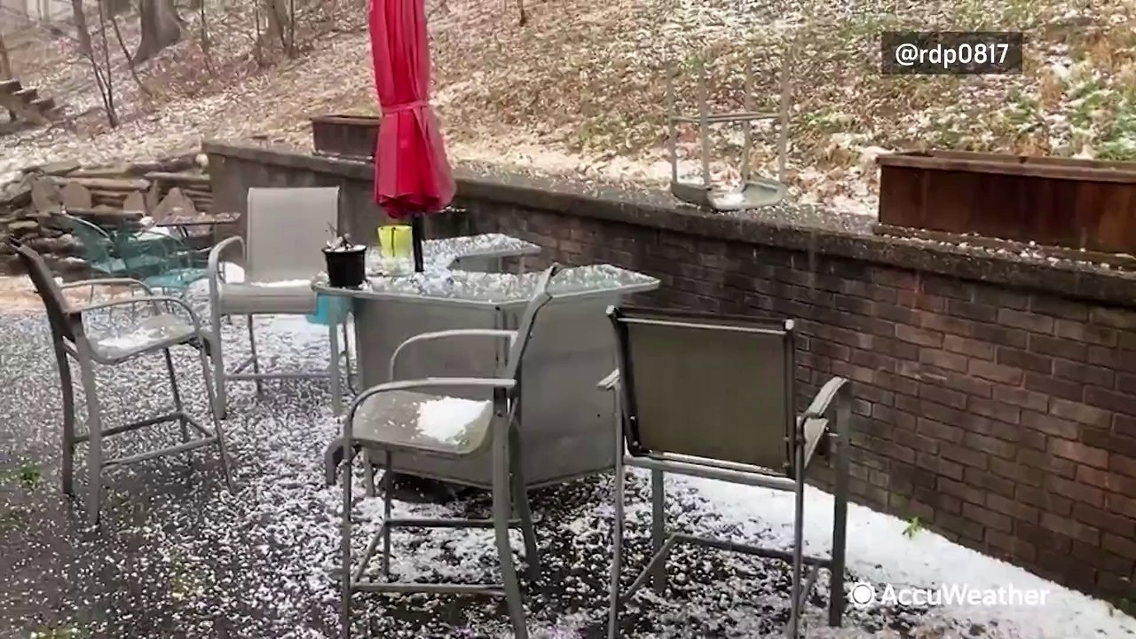 Severe storms pummel the Midwest and Mid-Atlantic with hail