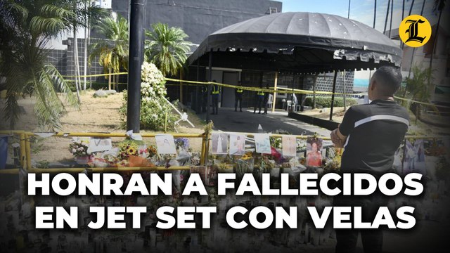 Honran a fallecidos del colapso de Jet Set con encendido de velas