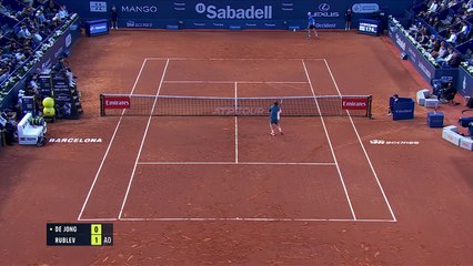 Rublev records straight sets win over De Jong to make last-16 in Barcelona