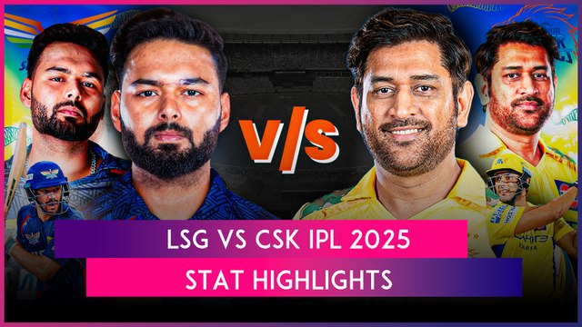 LSG vs CSK IPL 2025 Stat Highlights: MS Dhoni Helps Chennai Super Kings End Five-Match Losing Streak